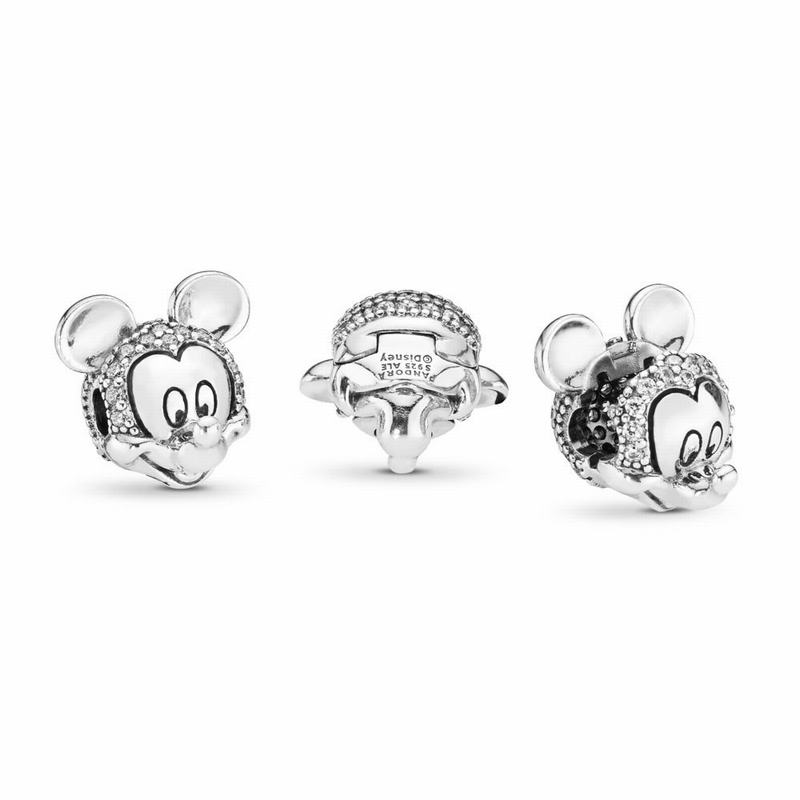 Pandora Disney Shimmering Mickey Portrait Clip Ireland - Sterling Silver/Cubic Zirconia - 309685SGW